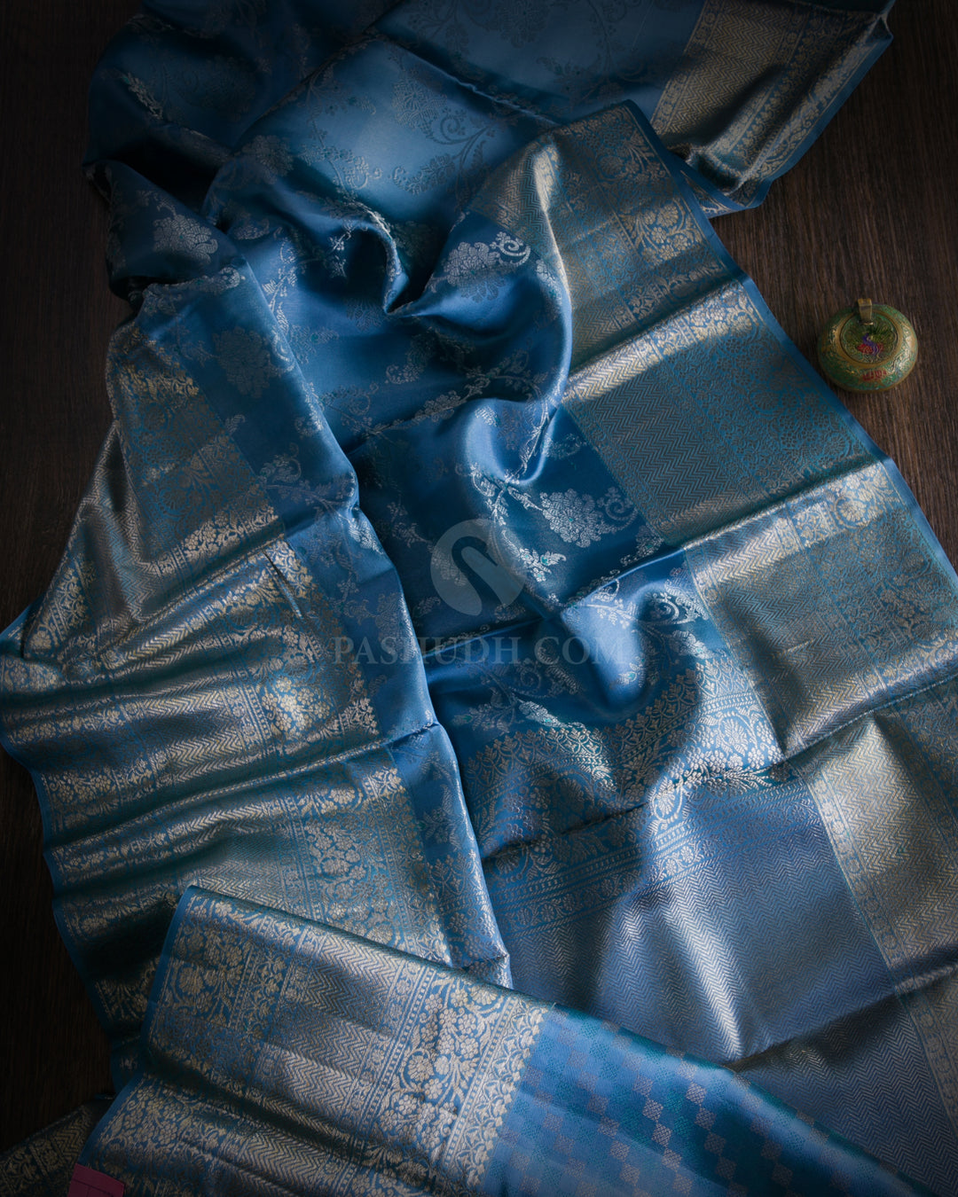 Blue Kanjivaram Silk Saree - D440 - View 1