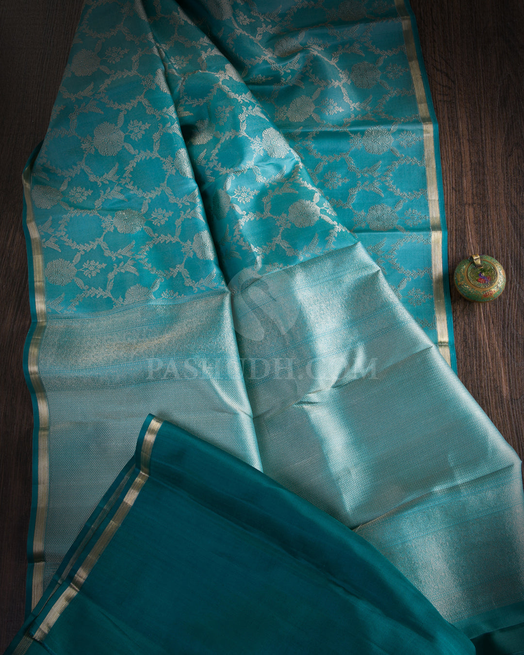 Sky Blue Kanjivaram Silk Saree - DT256(A)