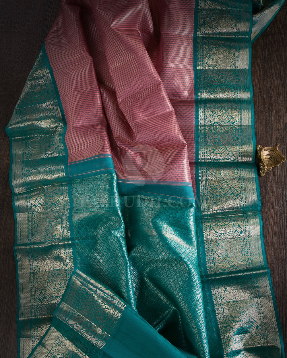 Lavender, Pink & Anandha Blue Kanjivaram Silk Saree - S1129(A) - View 1
