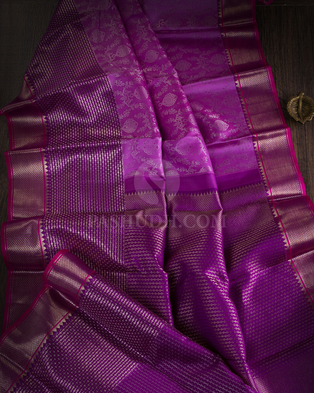 Lavender and Violet Kanjivaram Silk Saree - DT260(A)