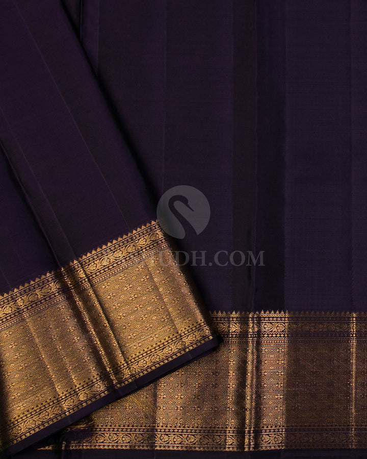 Forest Green Kanjivaram Silk Saree - DJ272(A) - View 3