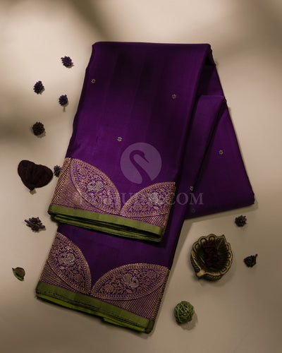 Violet Kanjivaram Silk Saree - S1107(A)