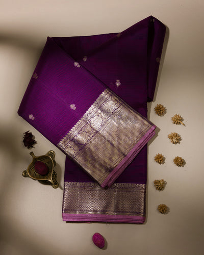 Purple & Pink Kanjivaram Silk Saree - S978