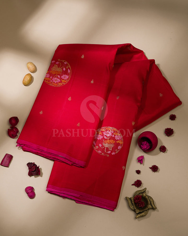 Red Kanjivaram Silk Saree - S1116(A)