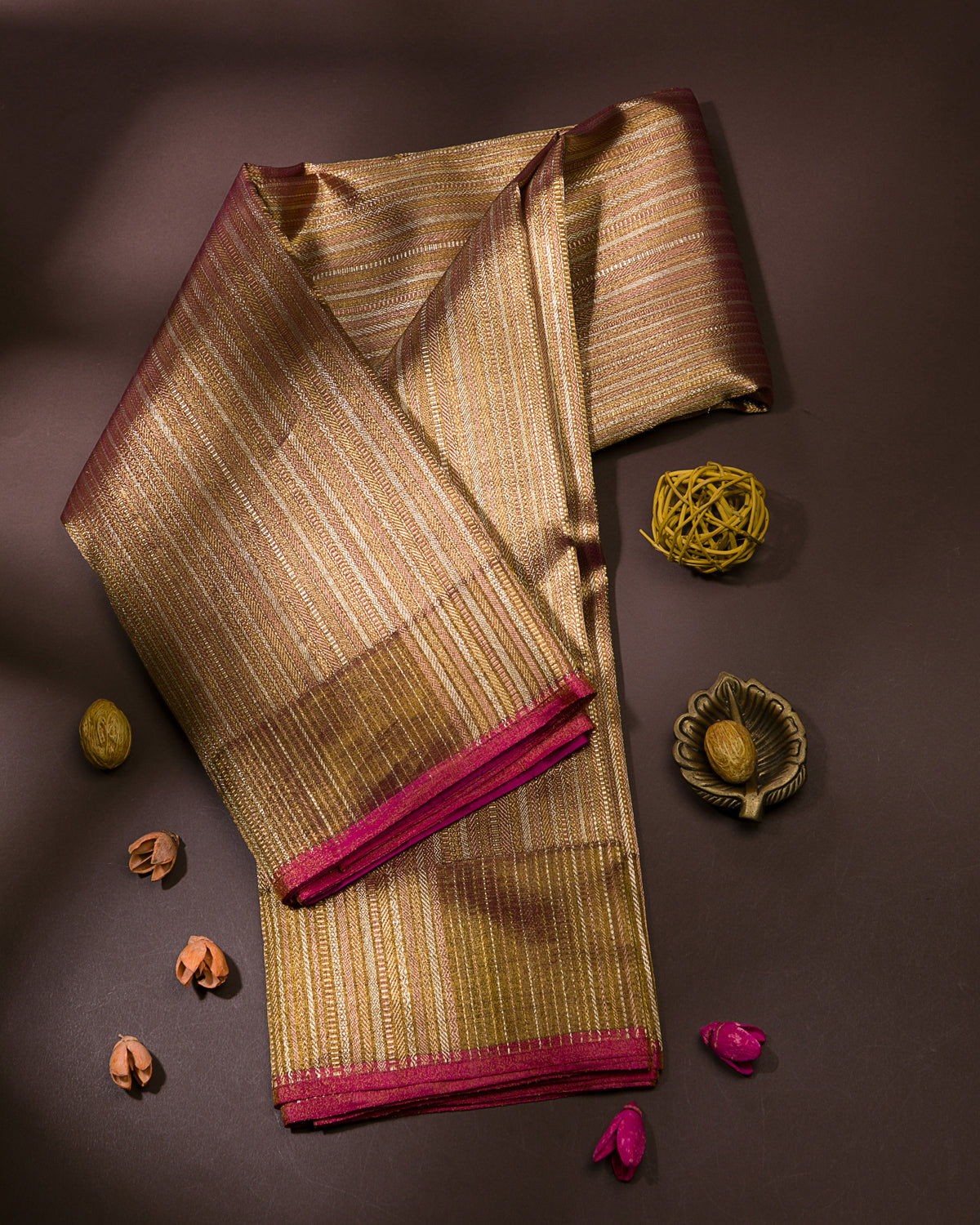 Gold And Purple Kanjivaram Silk Saree - S1217(A)