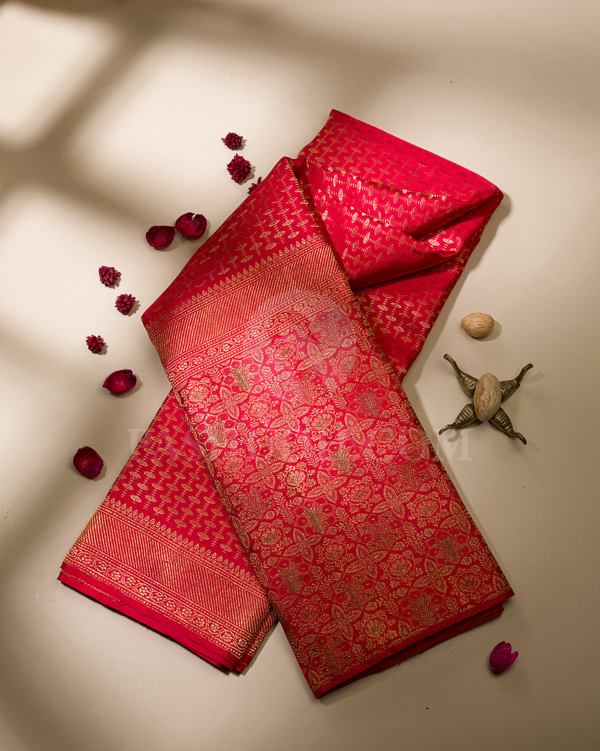 Bright Red Kanjivaram Silk Saree - S1191(A)