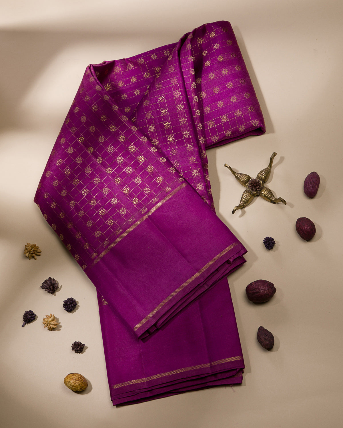 Magenta Kanjivaram Silk Saree - KF9