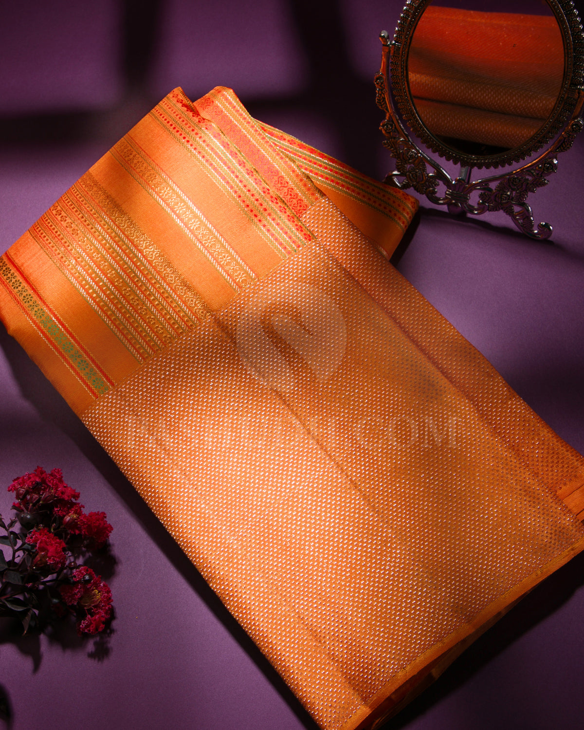 Orange Kanjivaram Silk Saree - S1251(A)