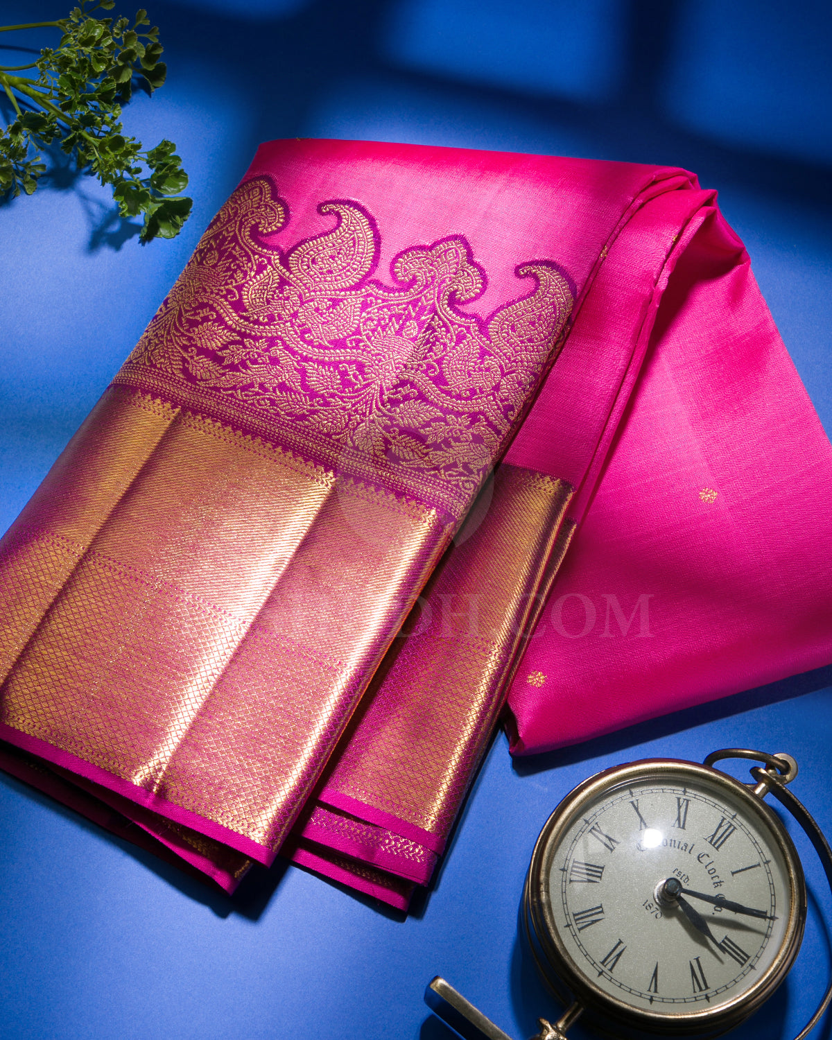 Candy Pink And Violet Kanjivaram Silk Saree - S1250(A)