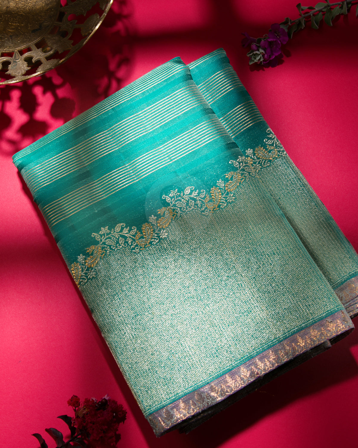 Sky Blue Kanjivaram Silk Saree - S1131(D)