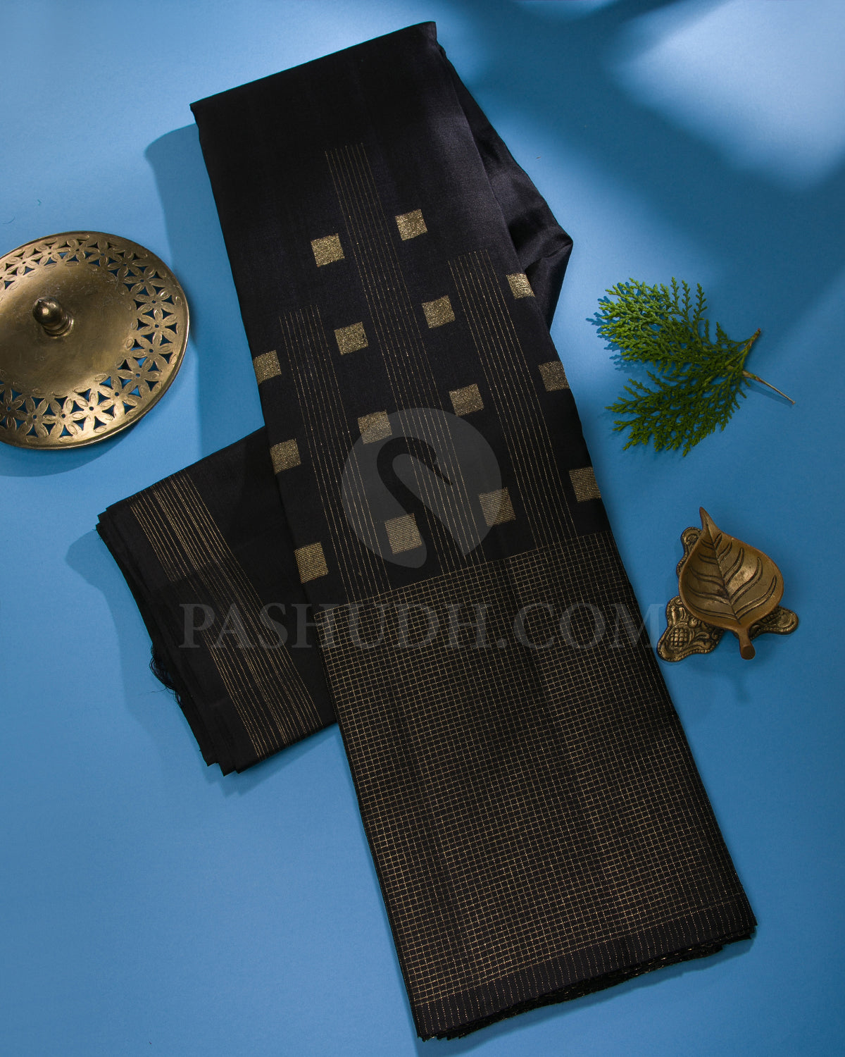 Black Kanjivaram Silk Saree - K4