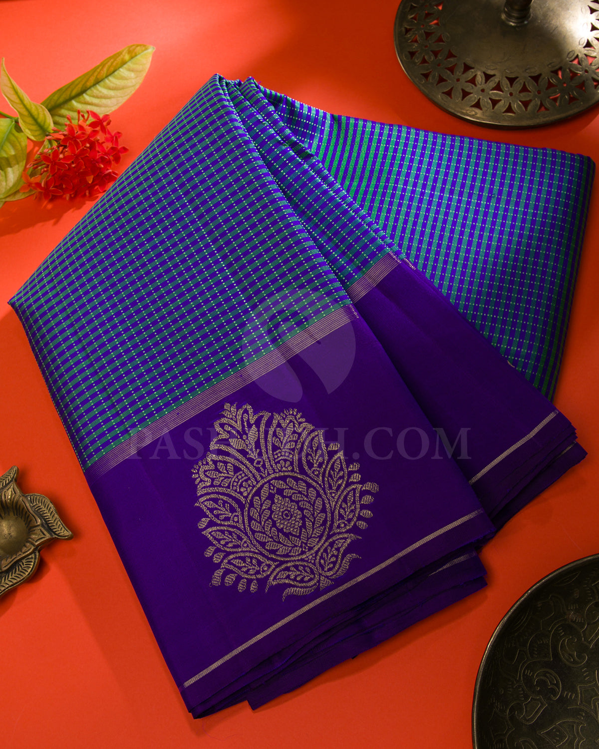 Blue And Indigo Traditional Kanjivaram Silk Saree - K19