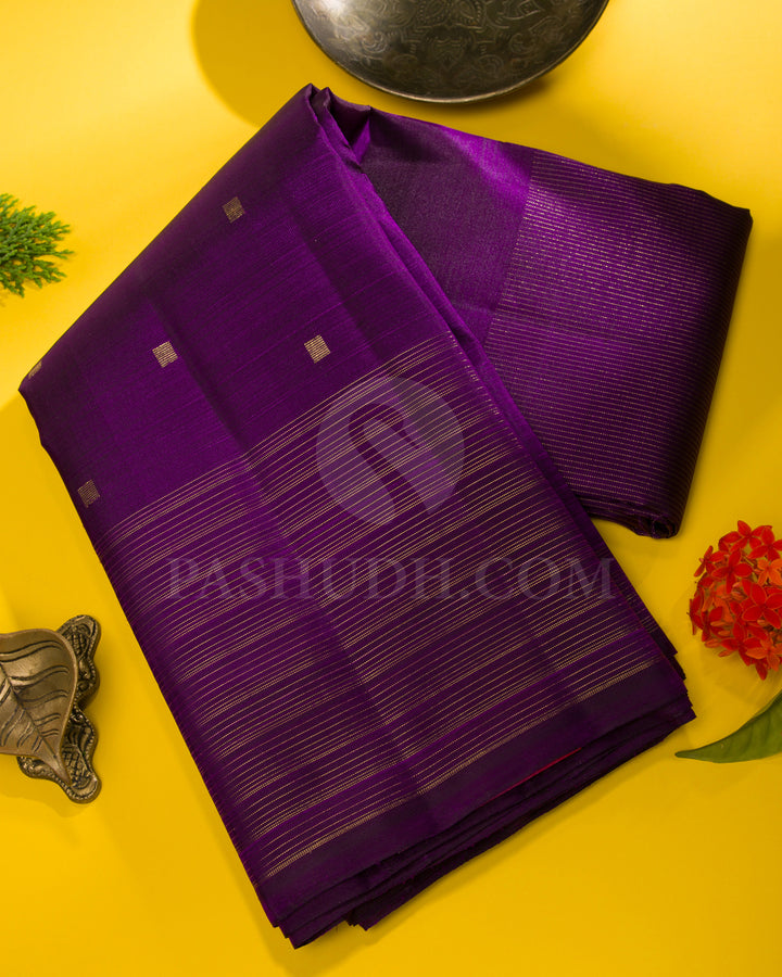 Purple Kanjivaram Silk Saree - K14