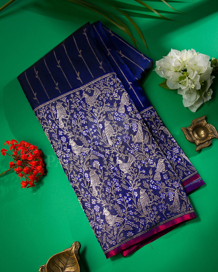 Royal Blue Kanjivaram Silk Saree - S1317(A)