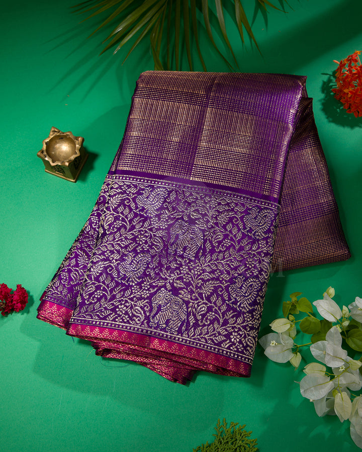 Royal Blue Kanjivaram Silk Saree - S1327(A)
