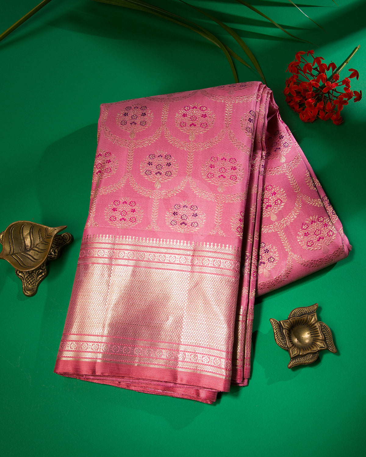 Baby Pink Kanjivaram Silk Saree - S1052(C)