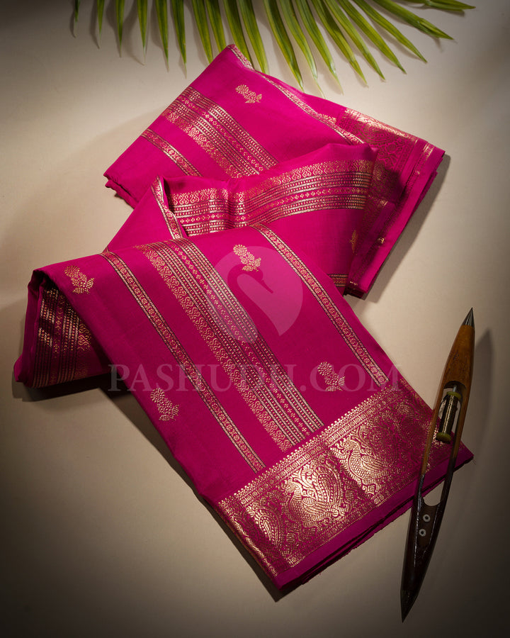 Rani Pink Kanjivaram Silk Saree - S1404(A)
