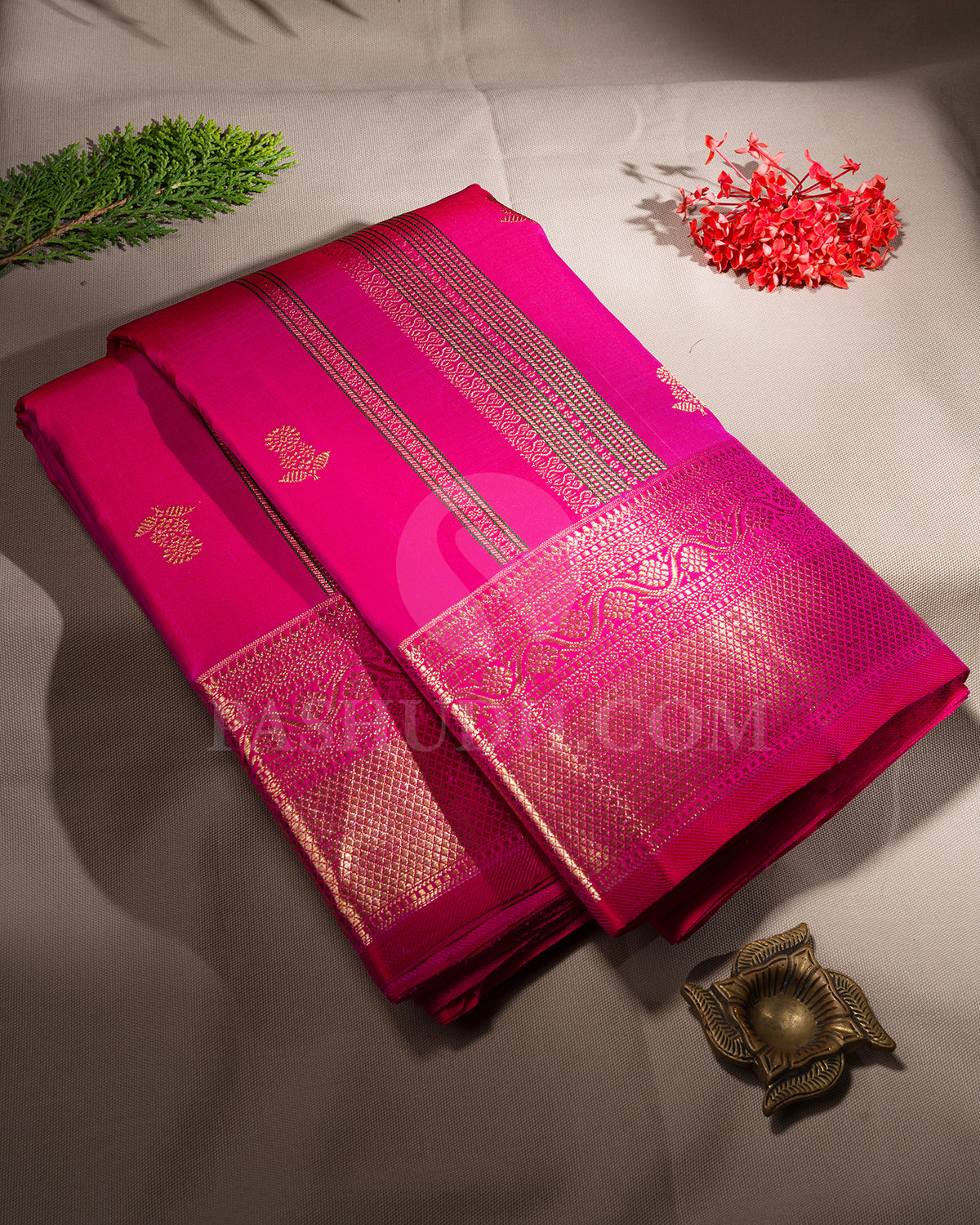 Rani Pink Kanjivaram Silk saree - S1364(B)