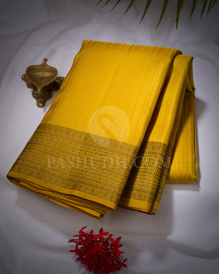 Mustard Kanjivaram Silk Saree - BKF14