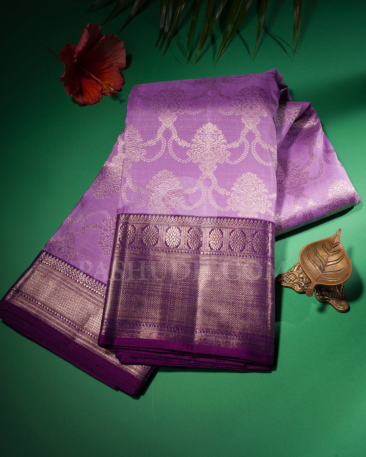 Lavender And Purple Kanjivaram Silk Saree - S1328(B)