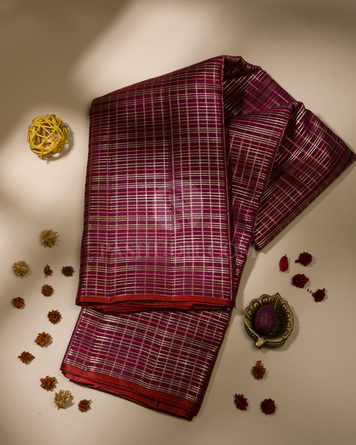 Paaku And Red Kanjivaram Silk Saree - S1035(B)
