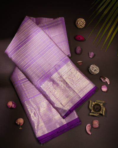 Lavender Kanjivaram Silk Saree - DJ253