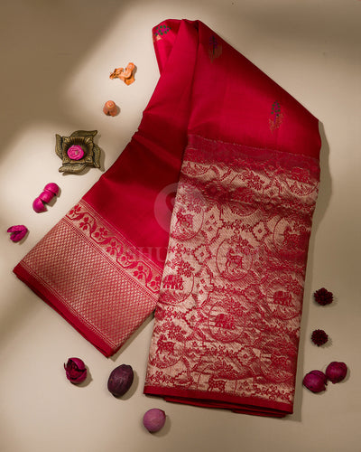 Red Kanjivaram Silk Saree - S1111(A)