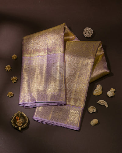 Light Lavender Kanjivaram Tissue Silk Saree - S1049(B)
