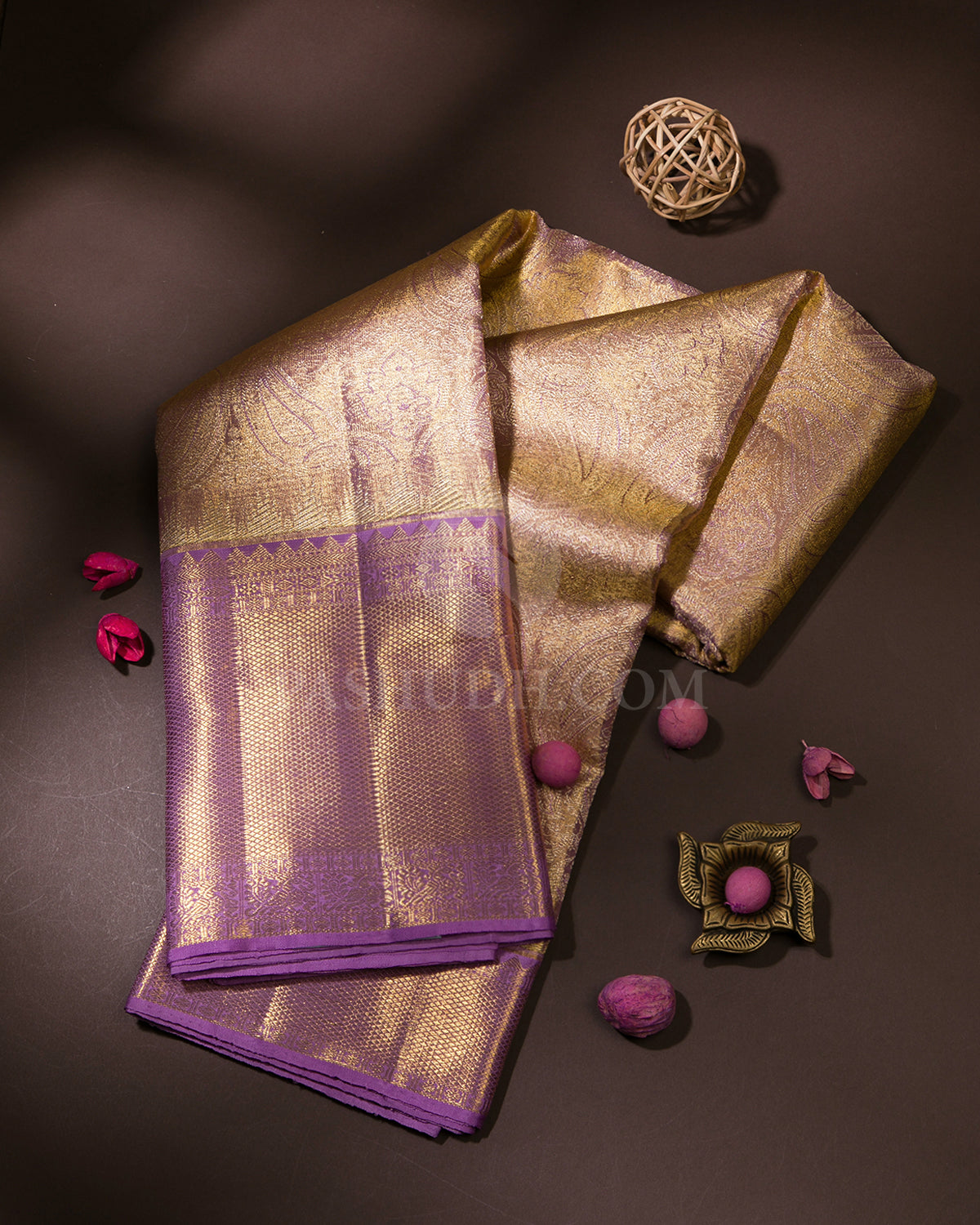 Lavender Kanjivaram Tissue Silk Saree - S1049(A)