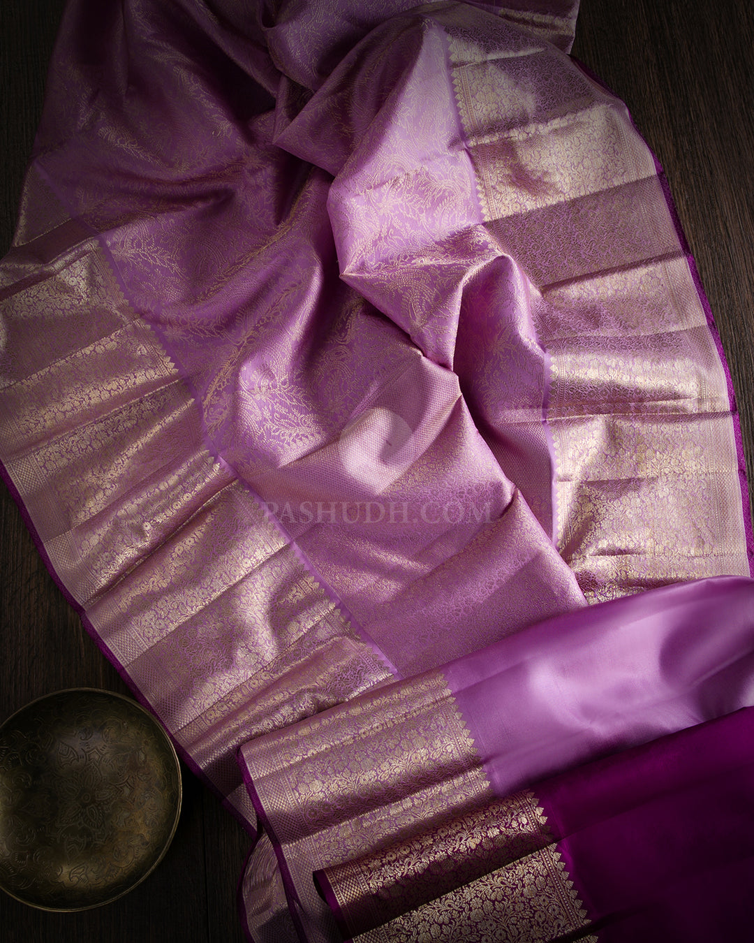 Lavender Kanjivaram Silk Saree - DJ221 - View 1