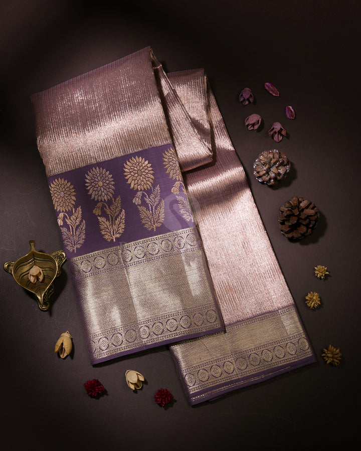 Mild Lavender Kanjivaram Silk Saree - S987