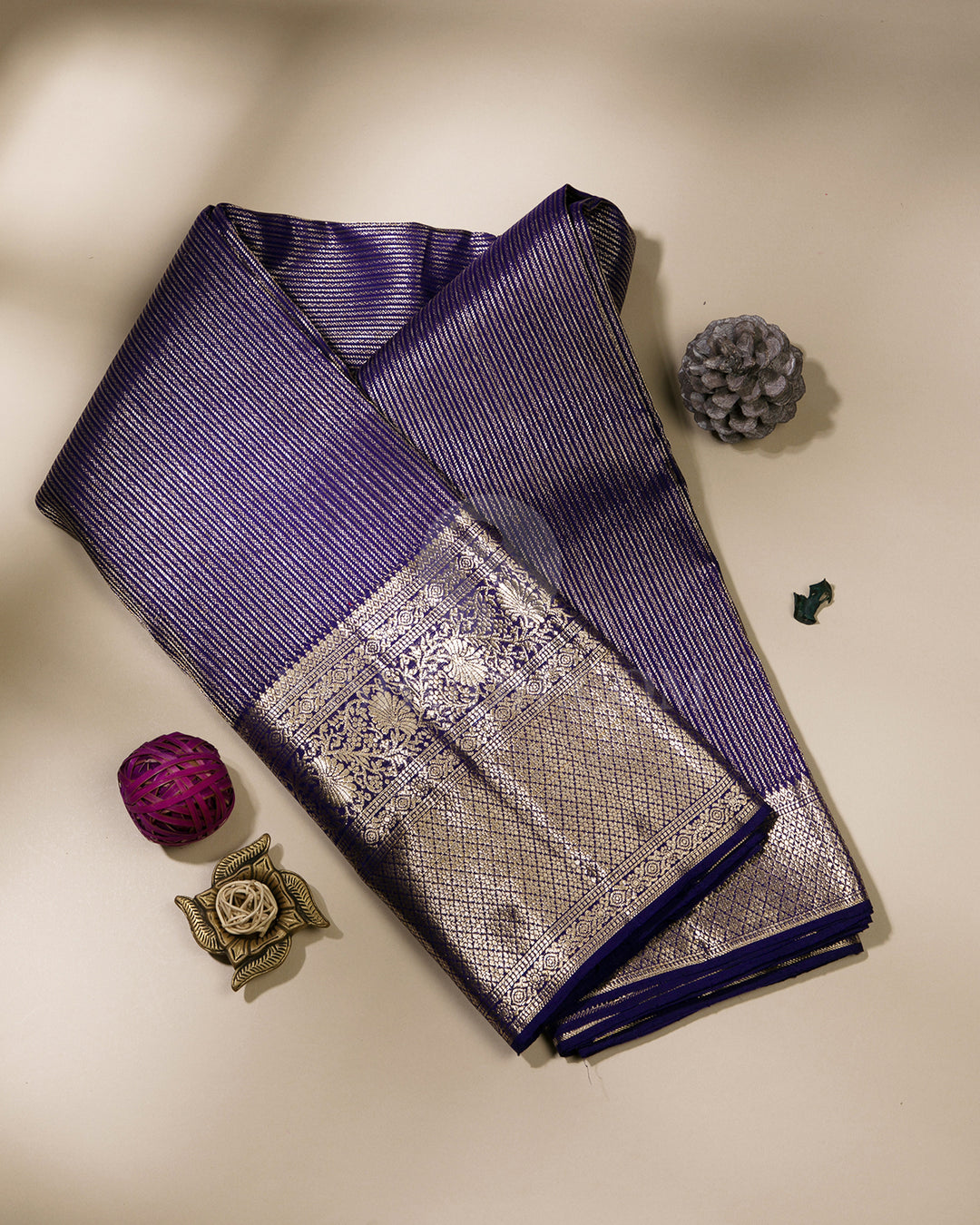 Royal Blue Kanjivaram Silk Saree - S1045(A)