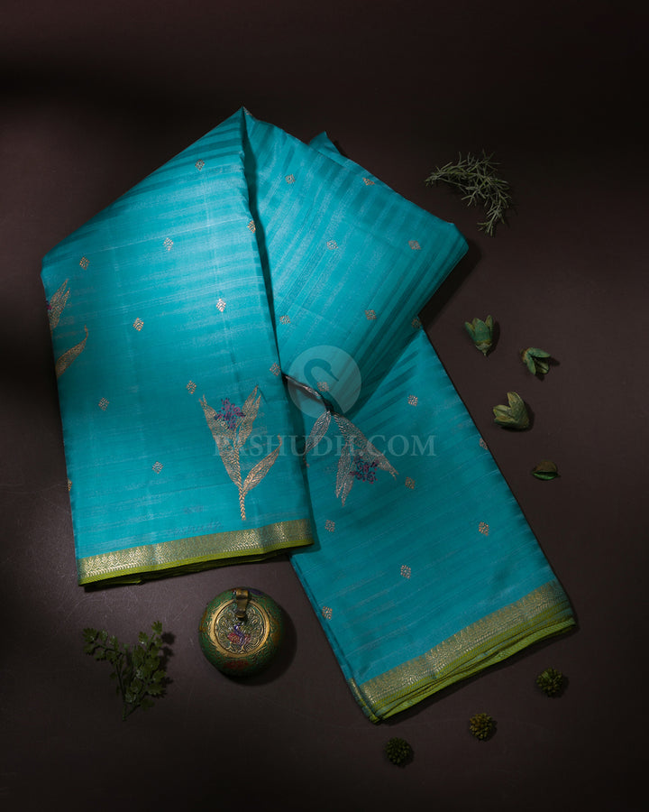 Sky Blue Kanjivaram Silk Saree - S996