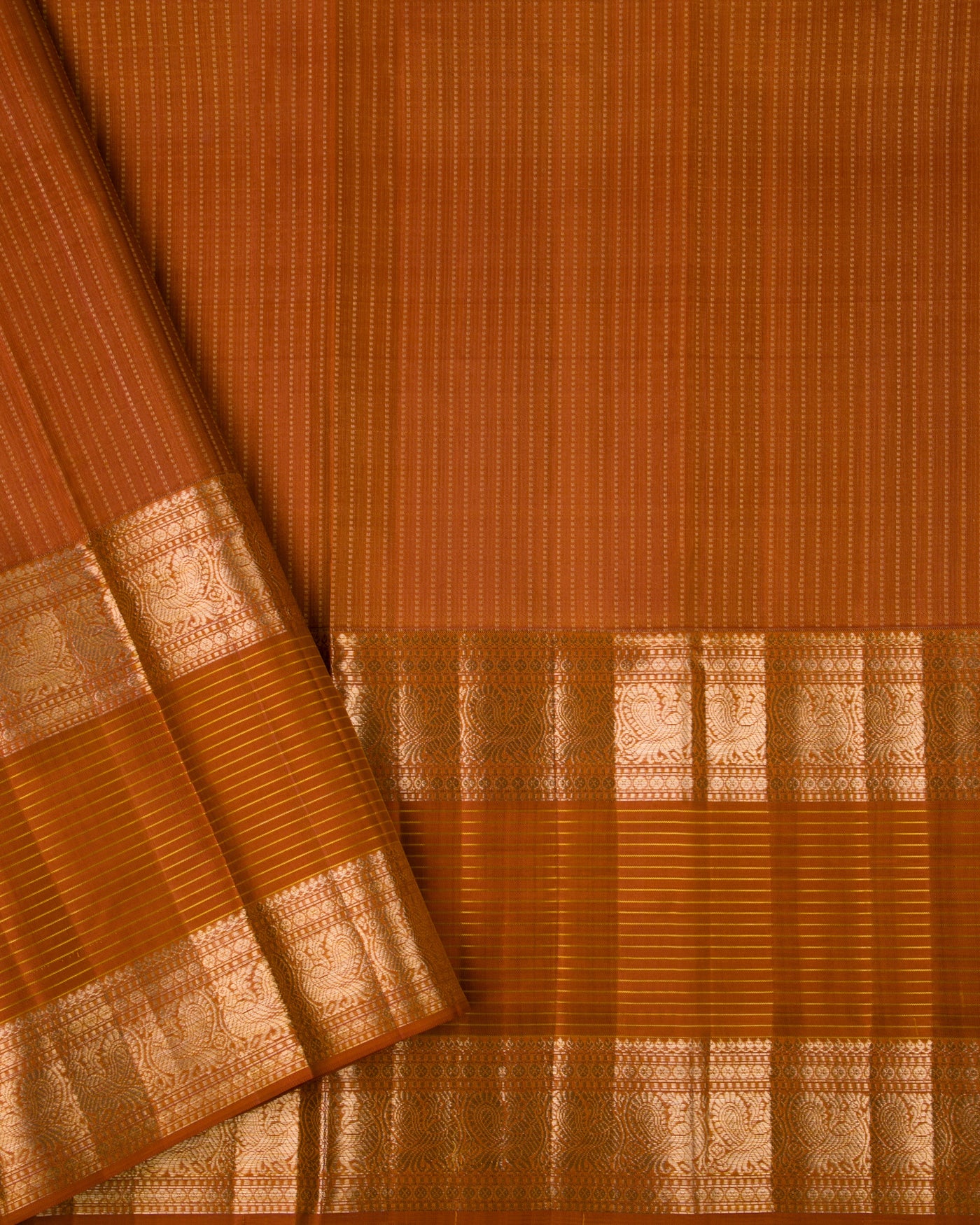 Mild Brown Kanjivaram Silk Saree - D579(B)