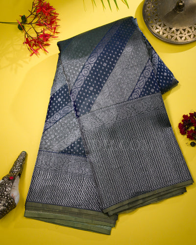 Blue Kanjivaram Silk Saree - D525(D)