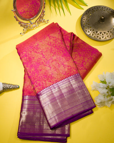 Rani Pink And Magenta Kanjivaram Silk Saree - D547(F)