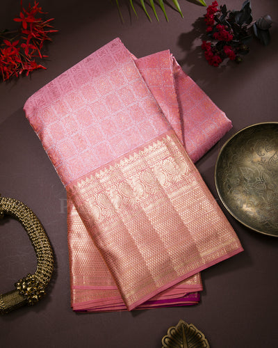 Baby Pink Kanjivaram Silk Saree - D593(A)