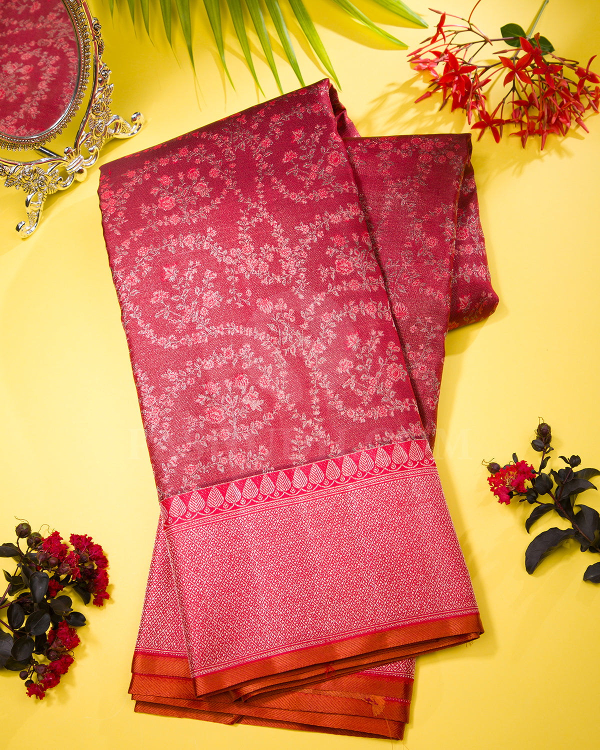 Red Kanjivaram Silk Saree - D597(A)