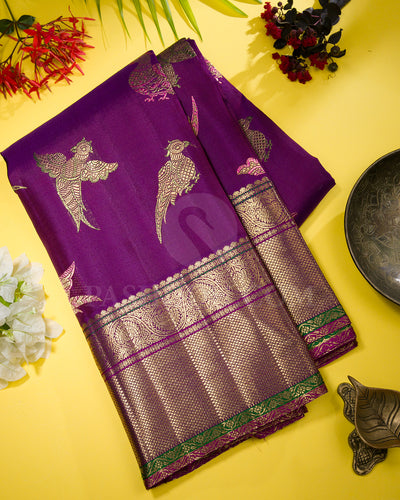 Purple Kanjivaram Silk Saree - P167(A)