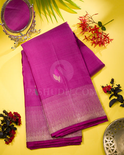 Magenta Kanjivaram Silk Saree - S1340(A)