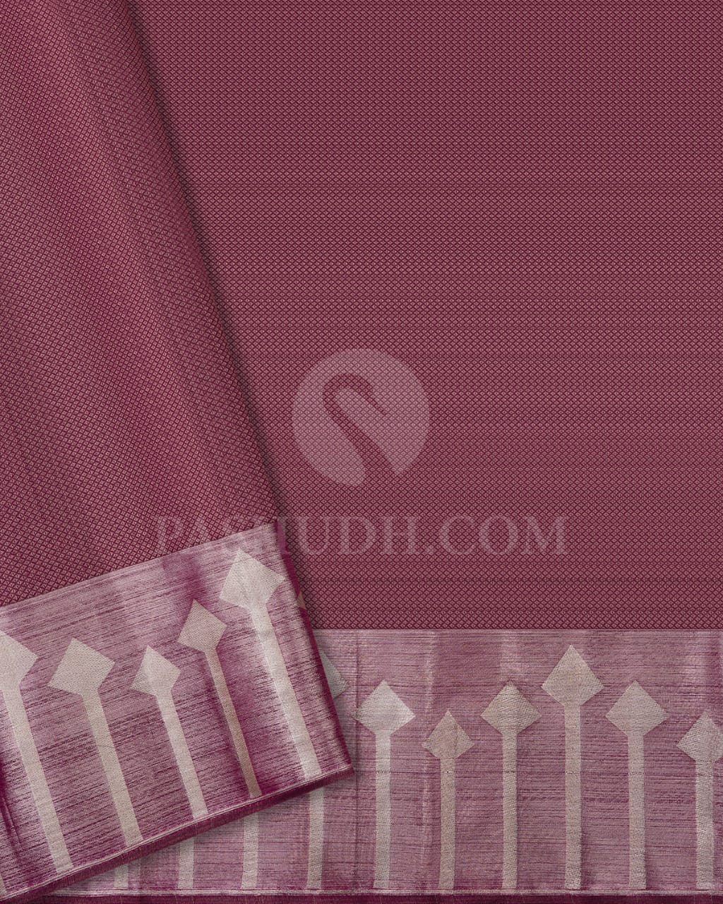 PEACHY PINK& PURPLE KANJIVARAM SILK SAREE -D620(A)
