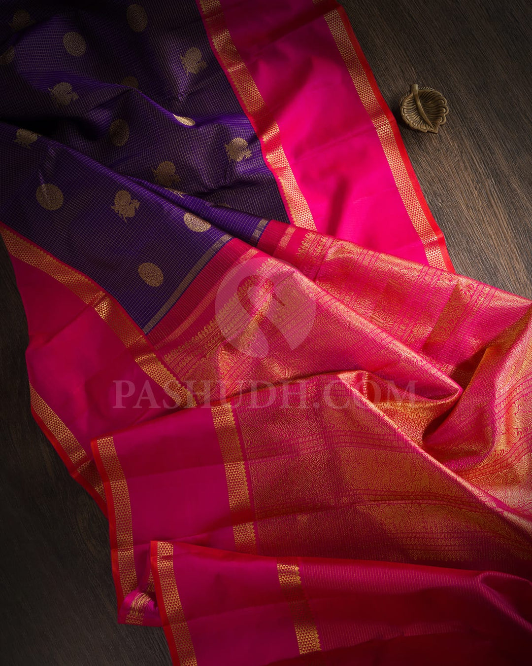 ROYAL VOILET  VAIRA OOSI TRADITIONAL KANJIVARAM SILK SAREE- RV4