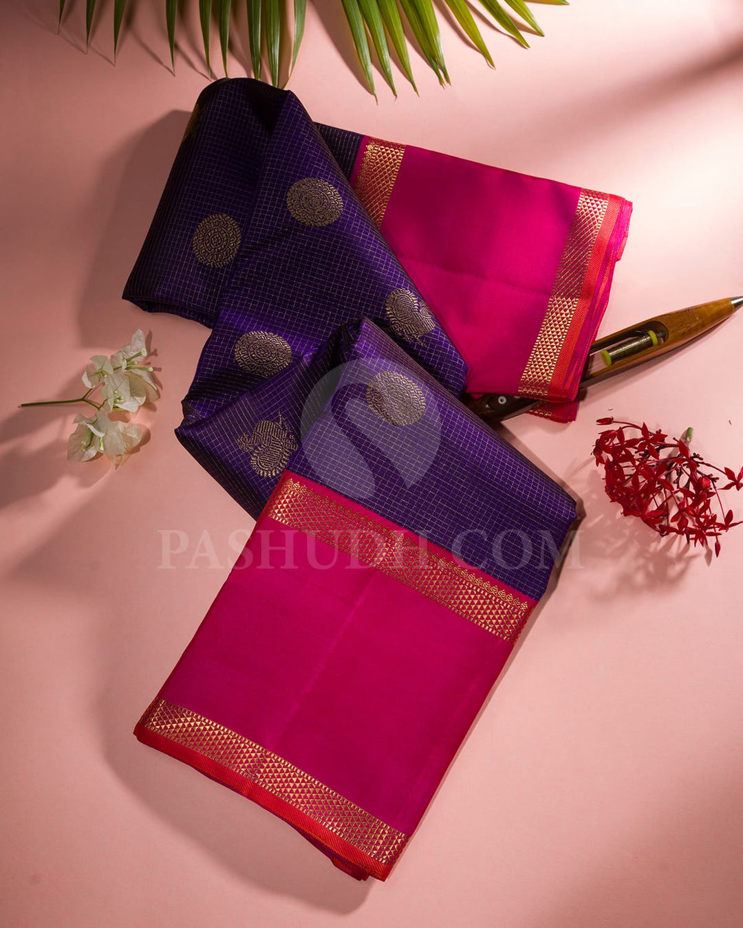 ROYAL VOILET  VAIRA OOSI TRADITIONAL KANJIVARAM SILK SAREE- RV4