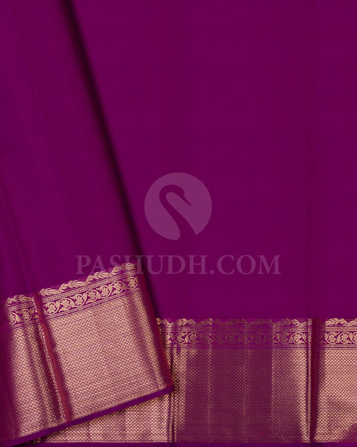 ORANGE & PURPLE  KANJIVARAM SILK SAREE - D616(B)
