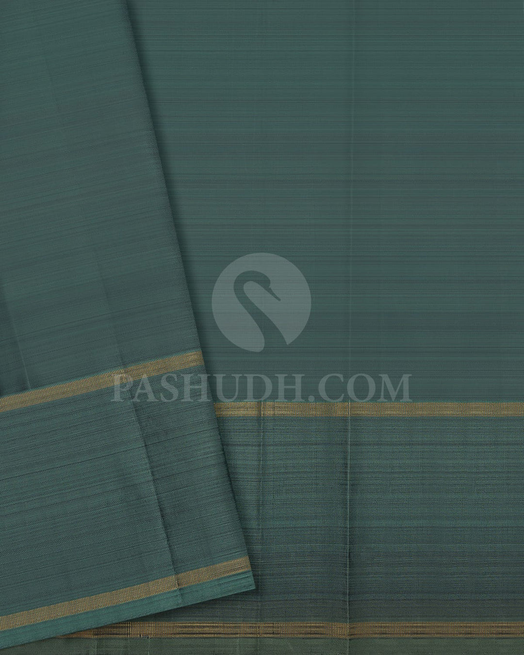COBALT BLUE &TEAL BLUE TRADITIONAL KANJIVARAM SILK SAREE - RB8