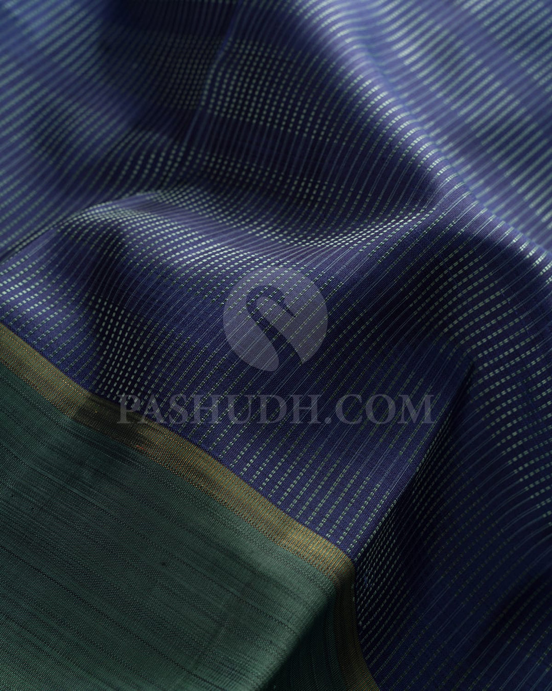 COBALT BLUE &TEAL BLUE TRADITIONAL KANJIVARAM SILK SAREE - RB8