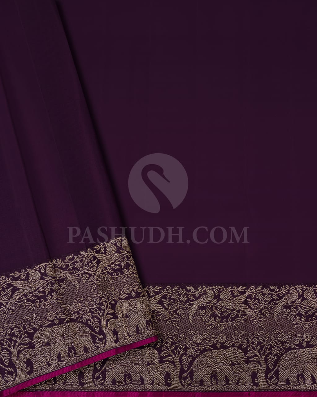 Lavender & Aubergine Traditional Kanjivaram Silk Saree - S1421(B)