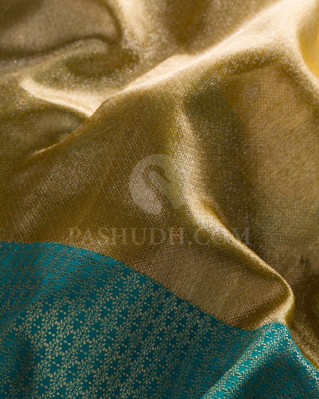 Silver Gold Zari Organza Shimmer Kanjivaram Silk Saree - S1426(A)