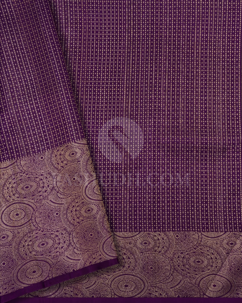 Baby Pink & Purple Organza Shimmer Kanjivaram Silk Saree - S1373(B)