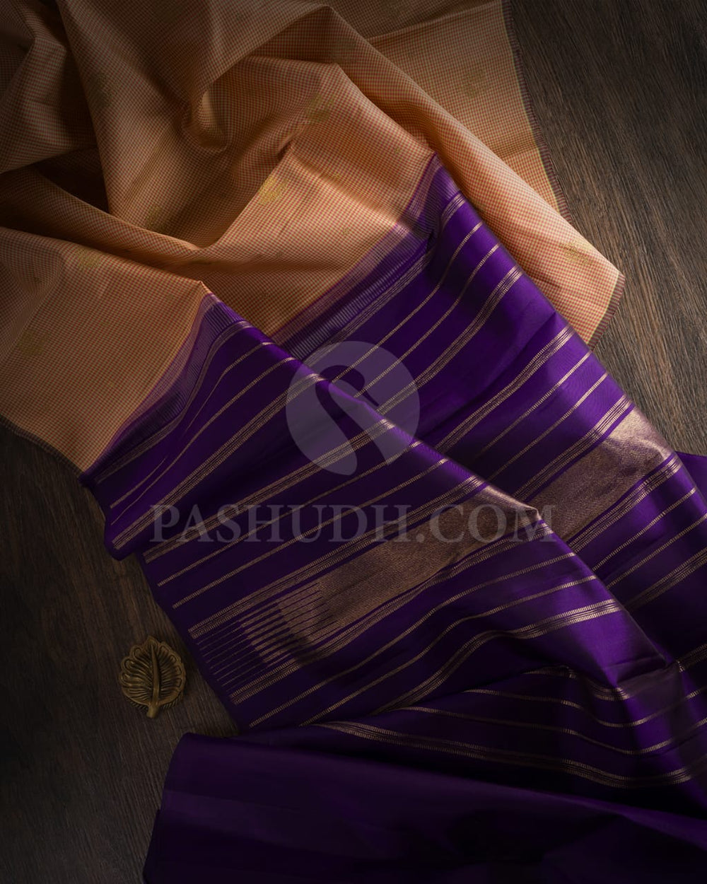 Sare Button Light Green, Pink & Violet Traditional Borderless Kanjivaram Silk Sare ...